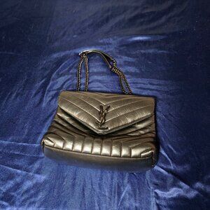 Yves Saint Laurent Loulou Medium Shoulder Bag in Y Quilted Lambskin Leather